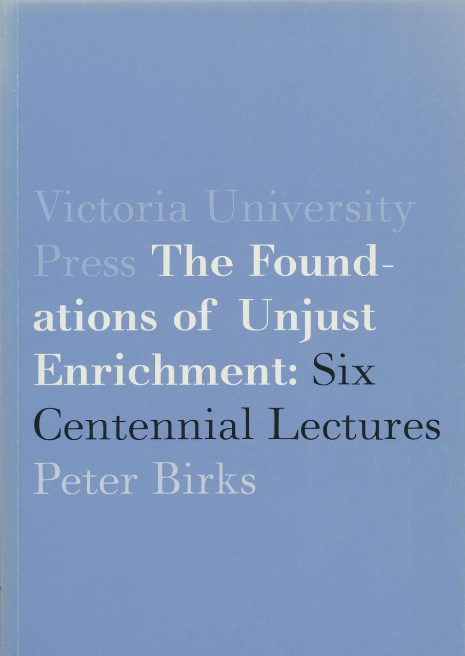 The Foundations of Unjust Enrichment