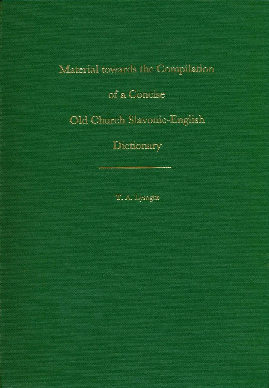 Old Church Slavonic–English Dictionary