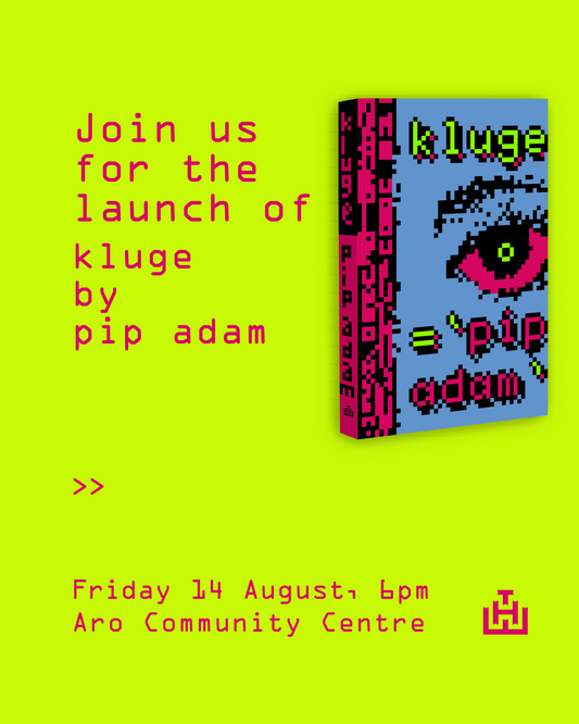 'A million tiny questions refracted through the text and back onto the reader' – Jasmine Sargent launches kluge by pip adam