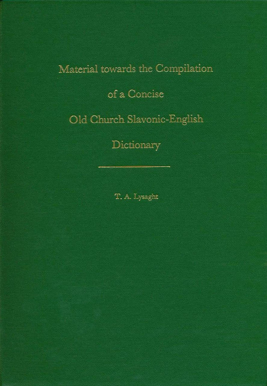 Old Church Slavonic–English Dictionary